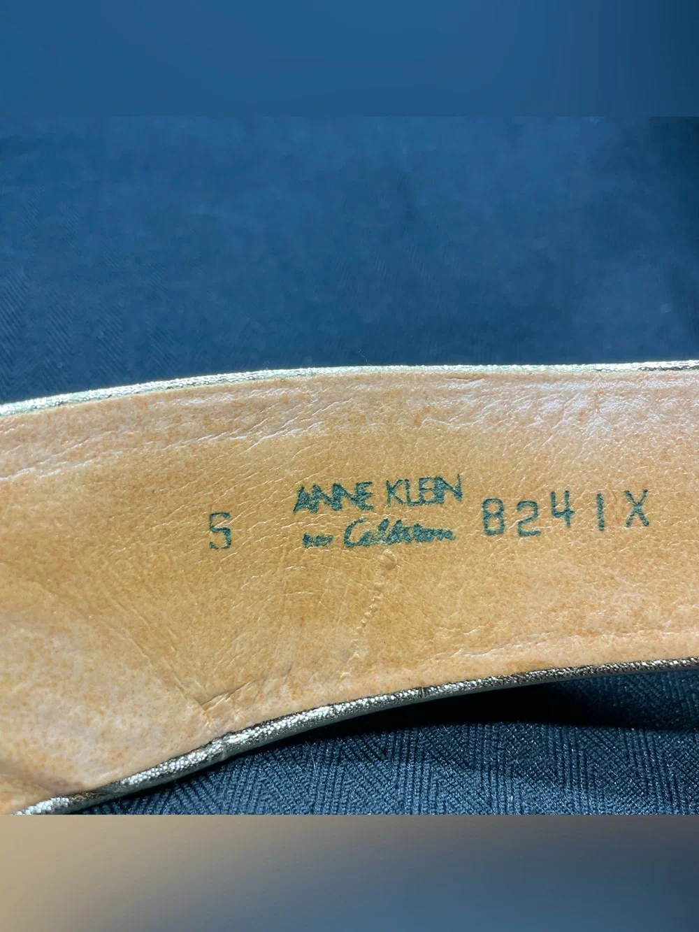 Anne Klein cream leather